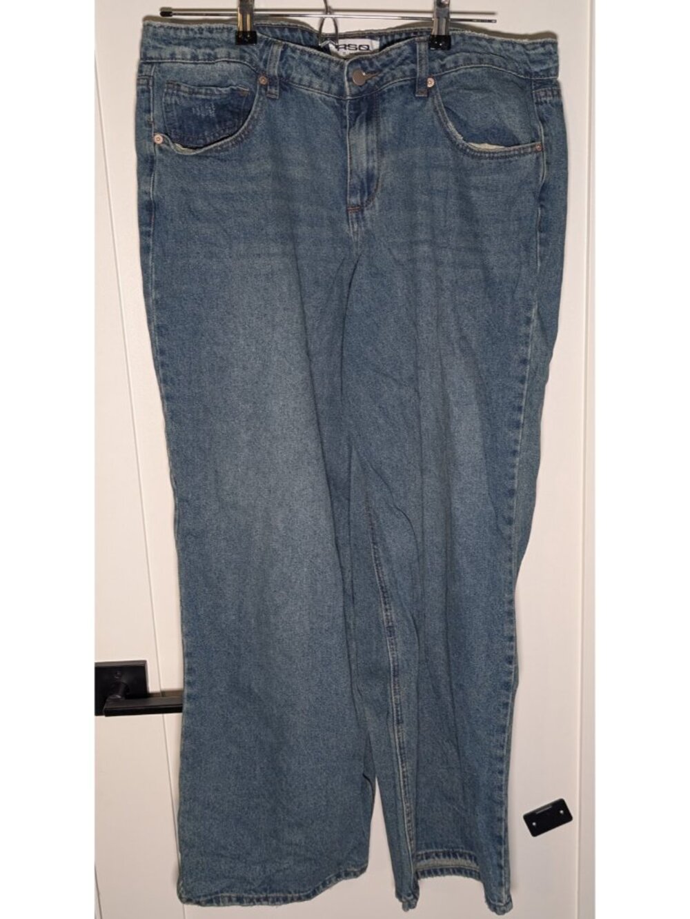RSQ Low Rise Baggy Jeans Womens Size 32 Wide Leg Medium Wash Denim Y2K Tillys